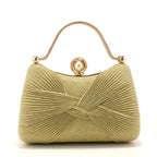 Women's Pleated Evening Bag Versatile Chain Clutch Crossbody Handbag