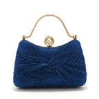 Women's Pleated Evening Bag Versatile Chain Clutch Crossbody Handbag