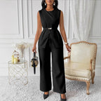 Sleeveless Top and Pants Casual Set