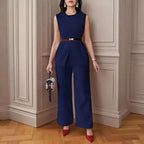 Sleeveless Top and Pants Casual Set