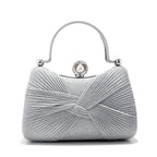 Women's Pleated Evening Bag Versatile Chain Clutch Crossbody Handbag