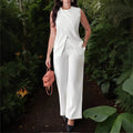 Sleeveless Top and Pants Casual Set