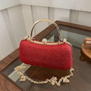 Trendy Women Lock Buckle Shoulder Bag