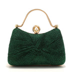 Women's Pleated Evening Bag Versatile Chain Clutch Crossbody Handbag